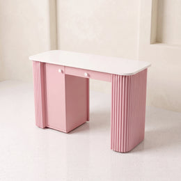 Plinkavo Premium Fluted Manicure Table with Drawers