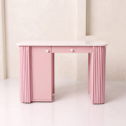 Plinkavo Premium Fluted Manicure Table with Drawers