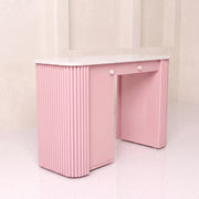 Plinkavo Premium Fluted Manicure Table with Drawers