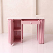 Plinkavo Premium Fluted Manicure Table with Drawers