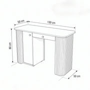 Plinkavo Premium Fluted Manicure Table with Drawers
