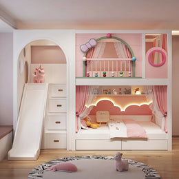 Pow Kids Bunk Bed with Slide & Storage