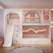 Pow Kids Bunk Bed with Slide & Storage
