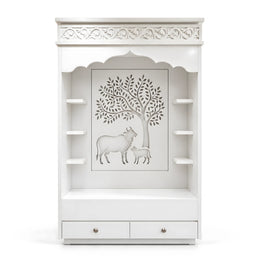 Prakriti Premium Finish Pooja Mandir with Tree of Life
