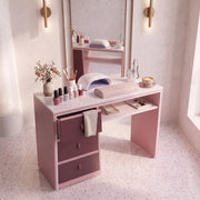 Prinkly Pink Manicure Table with Storage