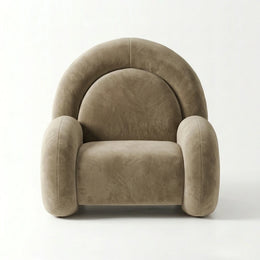Pulpini Mushroom Taupe Velvet Pedicure Chair