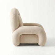 Pulpini Ivory Beige Velvet Pedicure Chair