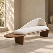 Putanisa Cream Upholstered Accent Bench
