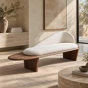 Putanisa Cream Upholstered Accent Bench