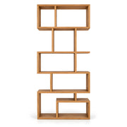 Puzzly Wooden Bookshelf & Open Storage Unit
