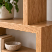 Puzzly Wooden Bookshelf & Open Storage Unit