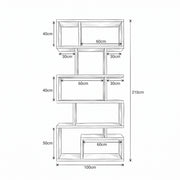 Puzzly Wooden Bookshelf & Open Storage Unit