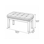 Rebosy Pedicure Footrest: 60 cm wide, 20 cm deep and 45 cm high, with rounded padded edges outlined in the size diagram.