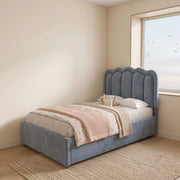Rinosy Dusty Blue Kids Single Bed