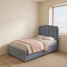 Rinosy Dusty Blue Kids Single Bed