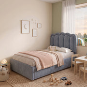 Rinosy Dusty Blue Kids Single Bed