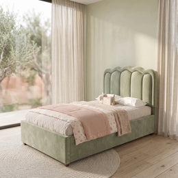 Rinosy Sage Green Kids Single Bed