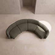 Ronila Olive Green Curved 5-Seater Sofa