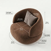 Roundara Brown Pedicure Chair
