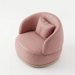 Roundara Pink Velvet Pedicure Chair