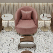 Roundara Pink Velvet Pedicure Chair