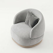 Roundara Grey Velvet Pedicure Chair