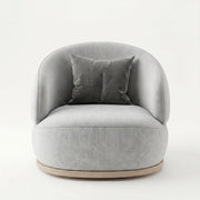 Roundara Grey Velvet Pedicure Chair