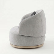 Roundara Grey Velvet Pedicure Chair