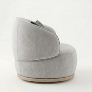 Roundara Grey Velvet Pedicure Chair