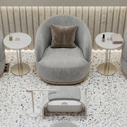 Roundara Grey Velvet Pedicure Chair