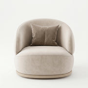Roundara Cream Velvet Pedicure Chair