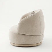 Roundara Cream Velvet Pedicure Chair