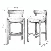 Rsumena Wooden Bar Stool
