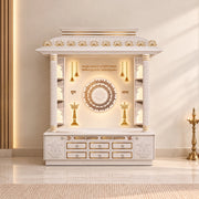 Saanvi Premium Corian Marble Pooja Mandir