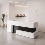 Salondra White & Black Modern Salon Reception Desk