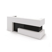 Salondra White & Black Modern Salon Reception Desk