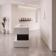 Salondra White & Black Modern Salon Reception Desk