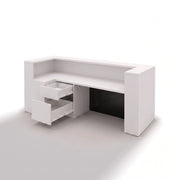 Salondra White & Black Modern Salon Reception Desk