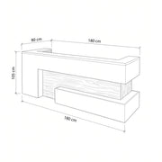 Salondra White & Black Modern Salon Reception Desk