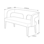 Sankilavo Beige Upholstered Accent Bench