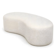 Santilona Cream Upholstered Organic Bench