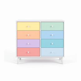 Alternate view of Searsy Kids Chest of Drawers, showing 8 spacious drawers for a modern children's bedroom interior.