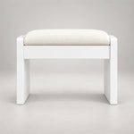 Selandiso Pedicure Footrest featuring a broad front apron alongside slab-style end supports against a grey backdrop.
