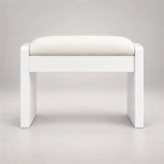 Selandiso Pedicure Footrest featuring a broad front apron alongside slab-style end supports against a grey backdrop.