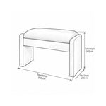 Selandiso Pedicure Footrest: 60 cm wide, 20 cm deep and 45 cm high, with an open underside outlined in the size diagram.