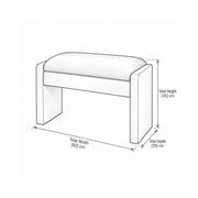 Selandiso Pedicure Footrest: 60 cm wide, 20 cm deep and 45 cm high, with an open underside outlined in the size diagram.