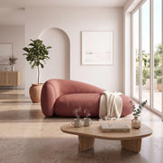 Seveny Terracotta Modern 3-Seater Sofa