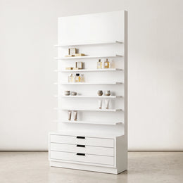 Sevesella White Salon Product Display Stand