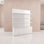 Shelponi White Salon Product Display Stand