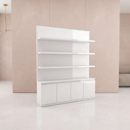 Shelponi White Salon Product Display Stand